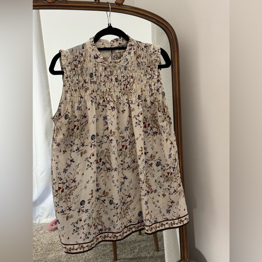 Floral tank blouse